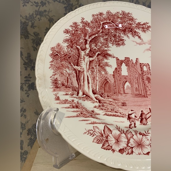 VTG Set of 2 Barker Bros Royal Tudor Ware Waltham 10" Plates Pair Transferware - Picture 12 of 14